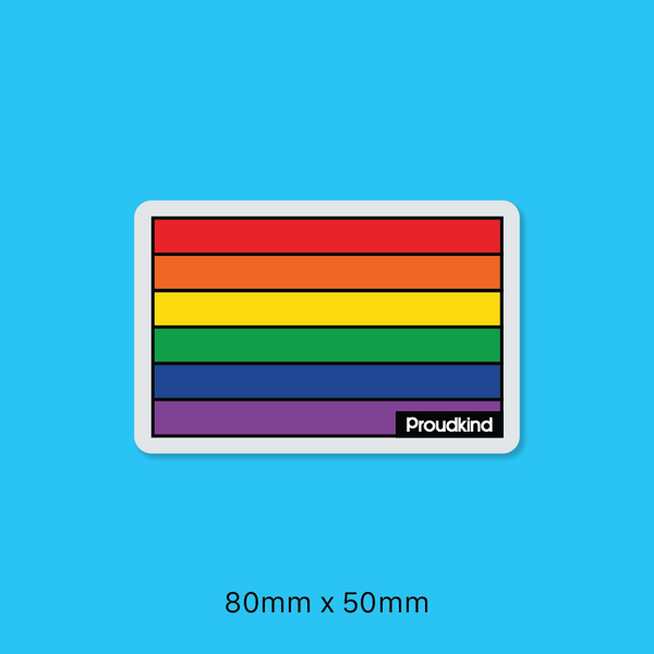 Rainbow pride flag sticker