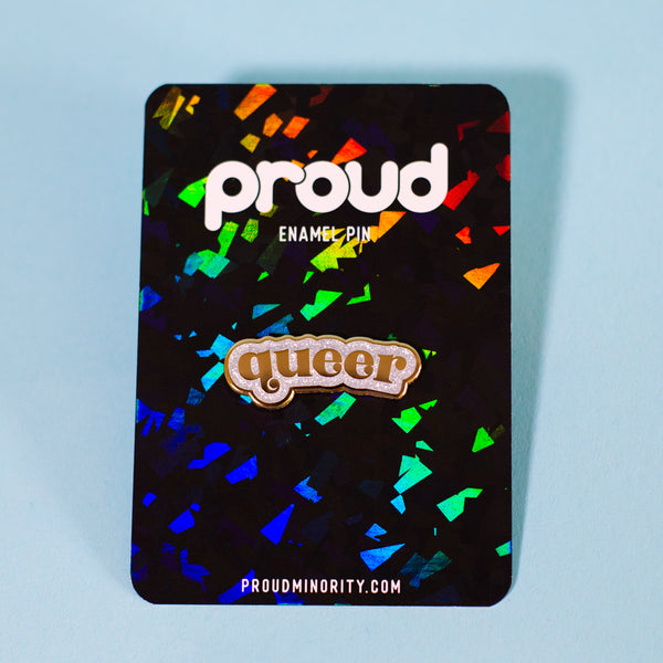 Queer Pin - Gold & Glitter