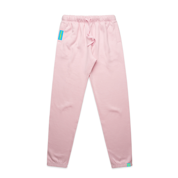 Pink track pants