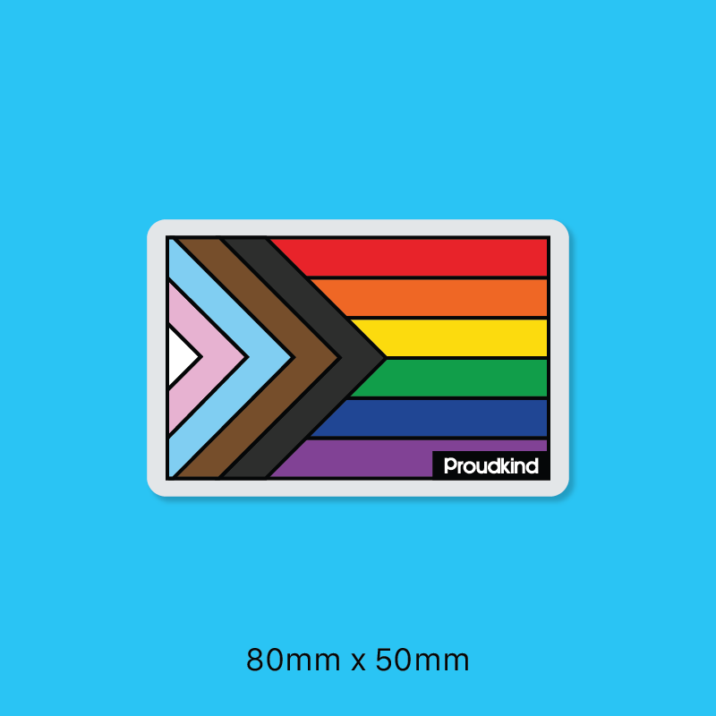 Progress pride flag sticker