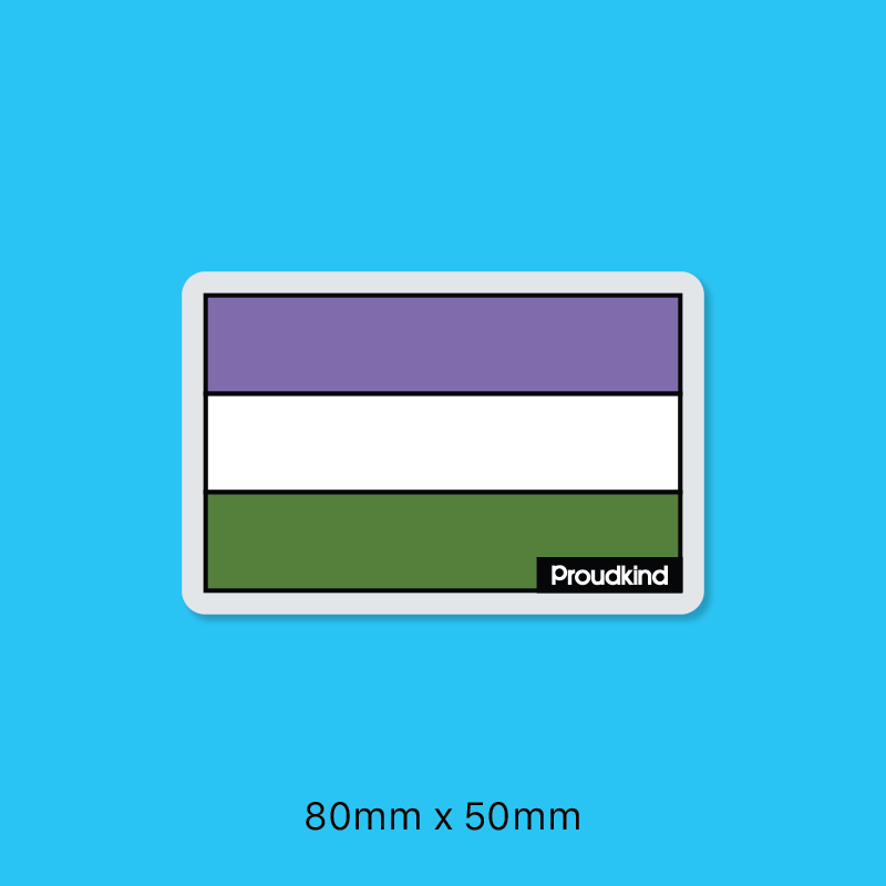 Genderqueer pride flag sticker