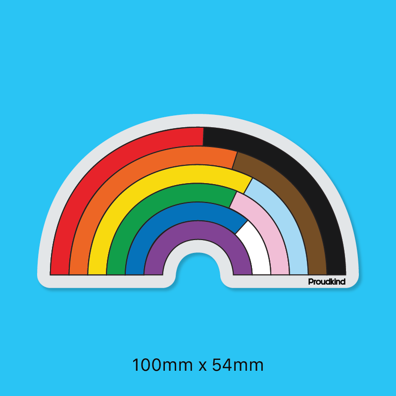 Progress rainbow sticker (large)