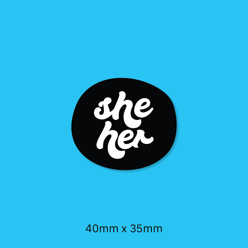 She Sticker She her pronoun sticker – Proudkind