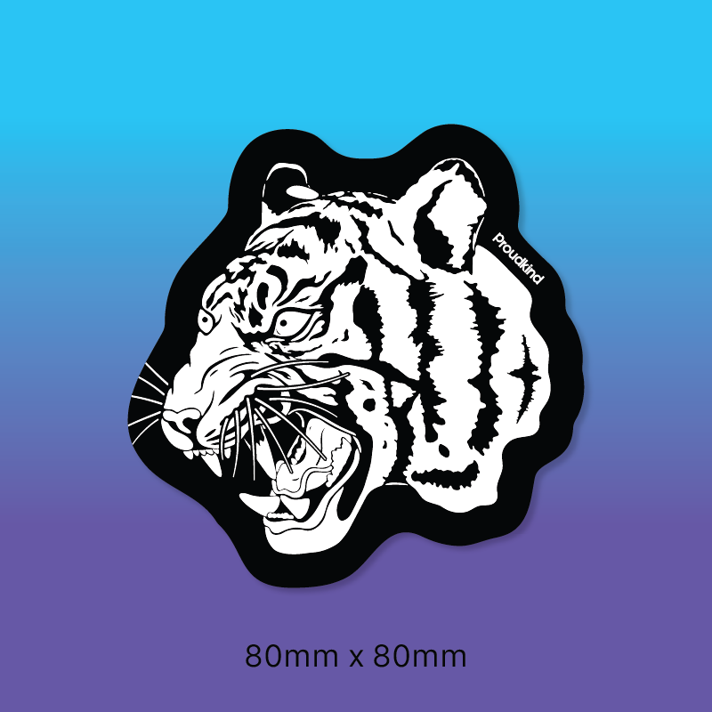 Fierce tiger sticker