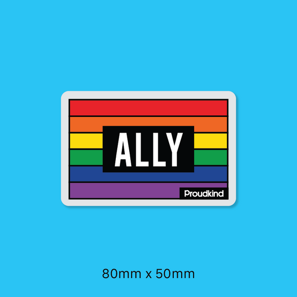 Rainbow ALLY flag sticker