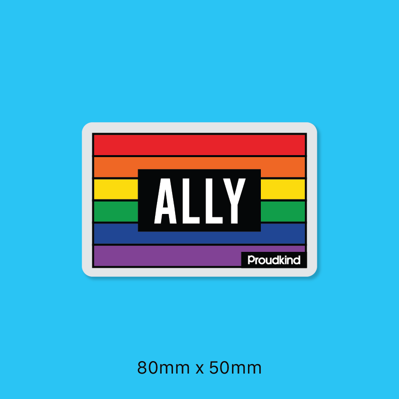 Rainbow ALLY flag sticker