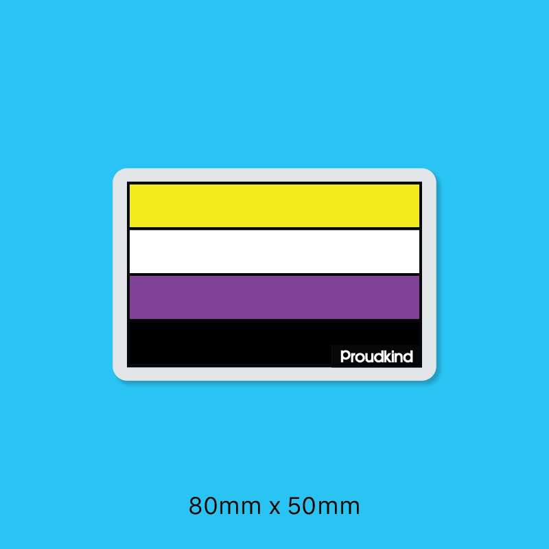 Non binary pride flag sticker