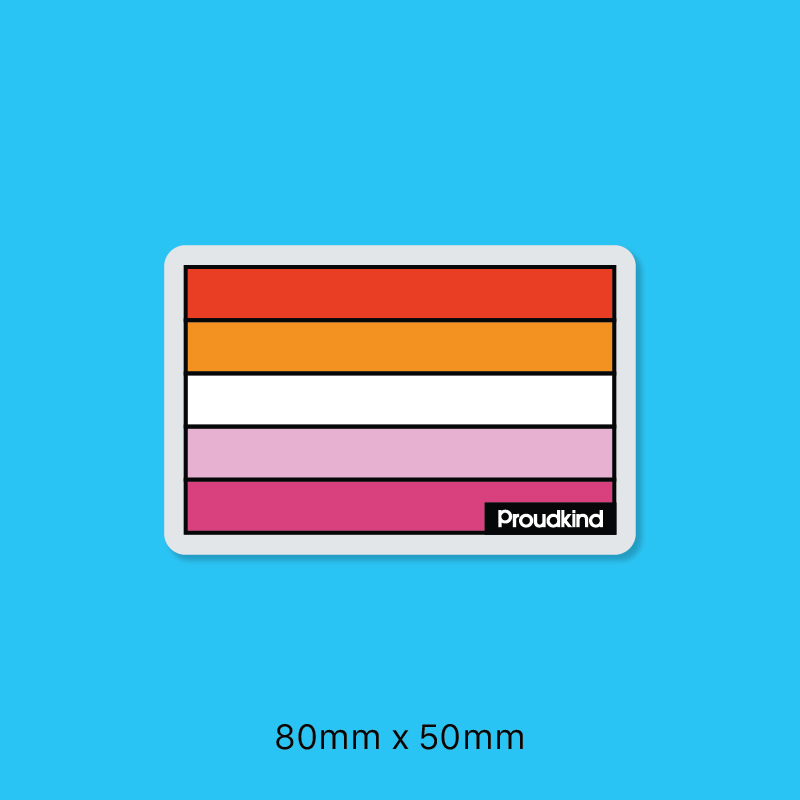 Lesbian pride flag sticker