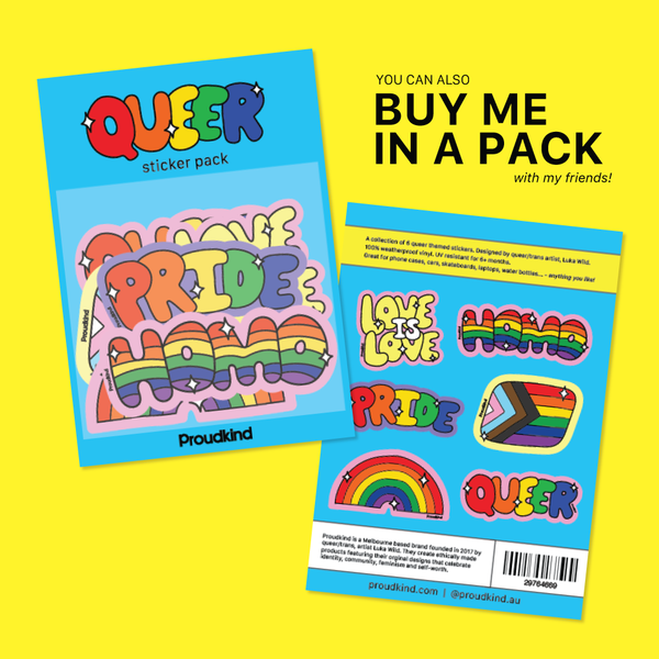 HOMO rainbow sticker